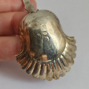 English Sterling Silver Caddy Spoon by John Thornton Antique Georgian 1790