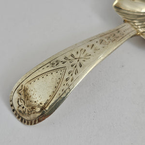 English Sterling Silver Caddy Spoon by William Edwards Antique Georgian 1800