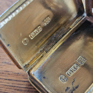English Sterling Silver Gilt Vinaigrette Box by William Sampson Antique Georgian 1835