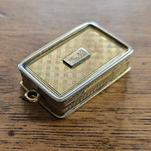 English Sterling Silver Gilt Vinaigrette Box by William Sampson Antique Georgian 1835