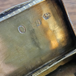 English Sterling Silver Gilt Vinaigrette Box by G.R. Collis & Co Antique Victorian 1840