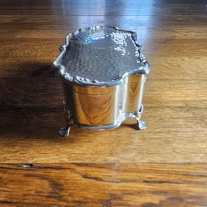 English Sterling Silver Jewellery Trinket Box by Matthew John Jessop Antique Edwardian
