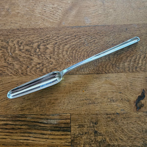 Heraldic Crest English Sterling Silver Marrow Scoop by William Eley I, William Fearn & William Chawner Antique Georgian