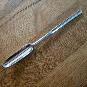 English Sterling Silver Marrow Scoop Inscribed Centaur Crest by Robert Hennell II Antique Georgian