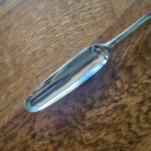 English Sterling Silver Marrow Scoop Inscribed Centaur Crest by Robert Hennell II Antique Georgian