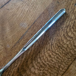 English Sterling Silver Marrow Scoop Inscribed Centaur Crest by Robert Hennell II Antique Georgian