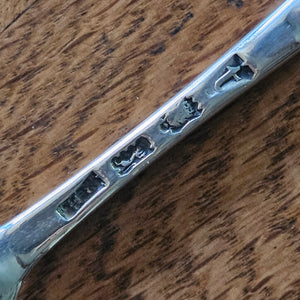 English Sterling Silver Marrow Scoop Inscribed Centaur Crest by Robert Hennell II Antique Georgian