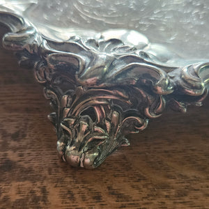 English Sterling Silver Salver Dish by Edward, Edward junior, John and William Barnard Antique Victorian