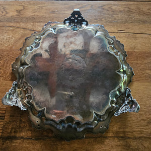 English Sterling Silver Salver Dish by Edward, Edward junior, John and William Barnard Antique Victorian