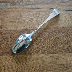 English Sterling Silver Serving Spoon by Samuel Roby Antique Georgian 1815