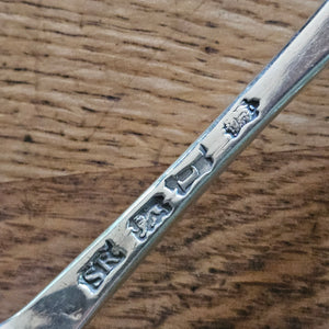 English Sterling Silver Serving Spoon by Samuel Roby Antique Georgian 1815