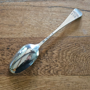 English Sterling Silver Serving Spoon by Samuel Roby Antique Georgian 1815