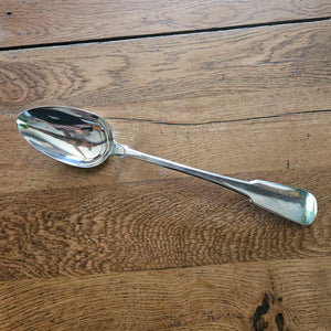 English Sterling Silver Stuffing Spoon by Solomon Hougham, Solomon Royes & John East Dix Antique Georgian