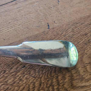 English Sterling Silver Stuffing Spoon by Solomon Hougham, Solomon Royes & John East Dix Antique Georgian
