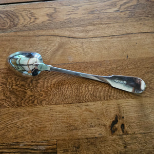 English Sterling Silver Stuffing Spoon by Solomon Hougham, Solomon Royes & John East Dix Antique Georgian