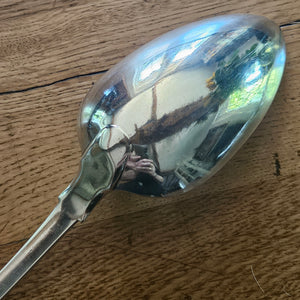 English Sterling Silver Stuffing Spoon by Solomon Hougham, Solomon Royes & John East Dix Antique Georgian