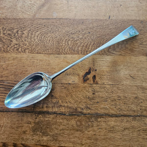 Rampant Lion Heraldic Crest English Sterling Silver Stuffing Spoon by William Eley and William Fearn Antique Georgian