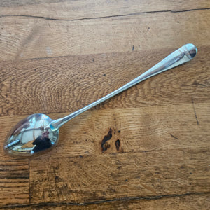 Rampant Lion Heraldic Crest English Sterling Silver Stuffing Spoon by William Eley and William Fearn Antique Georgian