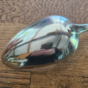 Rampant Lion Heraldic Crest English Sterling Silver Stuffing Spoon by William Eley and William Fearn Antique Georgian