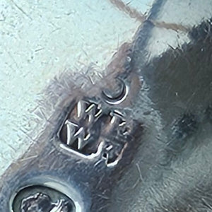 Rampant Lion Heraldic Crest English Sterling Silver Stuffing Spoon by William Eley and William Fearn Antique Georgian