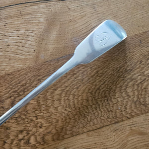 English Sterling Silver Stuffing Spoon by Thomas Wallis (II) & Jonathan Hayne Antique Georgian 1829
