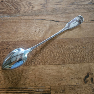 English Sterling Silver Stuffing Spoon by Thomas Wallis (II) & Jonathan Hayne Antique Georgian 1829