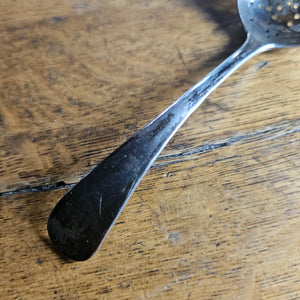 English Sterling Silver Sugar Sifter Spoon Ladle by Mappin &amp; Webb Ltd Antique Victorian 1894