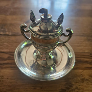 English Sterling Silver Table Lighter by Horace Woodward & Co Ltd Antique Victorian 1899