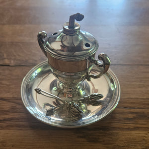 English Sterling Silver Table Lighter by Horace Woodward & Co Ltd Antique Victorian 1899