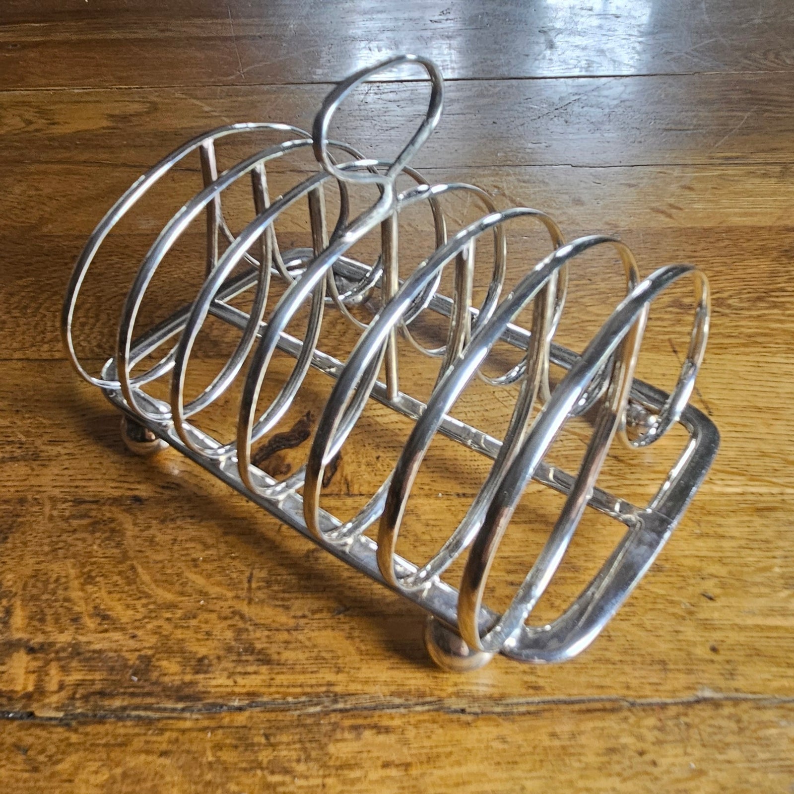 English Sterling Silver Toast Rack by Richard Pearce & George Burros Antique Georgian
