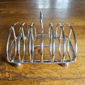 English Sterling Silver Toast Rack by Richard Pearce & George Burros Antique Georgian