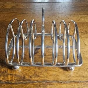 English Sterling Silver Toast Rack by Richard Pearce & George Burros Antique Georgian