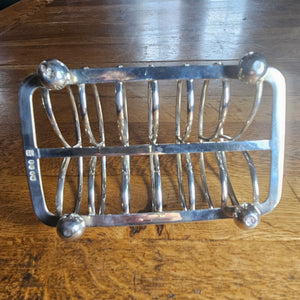 English Sterling Silver Toast Rack by Richard Pearce & George Burros Antique Georgian