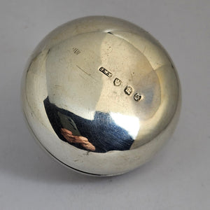 Scottish Sterling Silver Trinket Box by JW Kirwan Antique Edwardian 1905