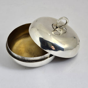 Scottish Sterling Silver Trinket Box by JW Kirwan Antique Edwardian 1905