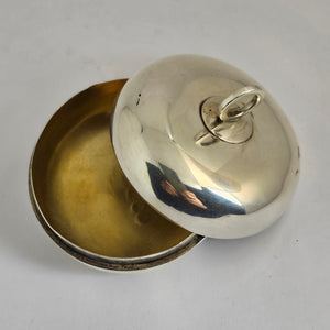 Scottish Sterling Silver Trinket Box by JW Kirwan Antique Edwardian 1905