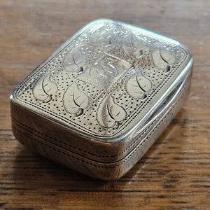 English Sterling Silver Vinaigrette Box by Matthew Linwood Antique Georgian 1810