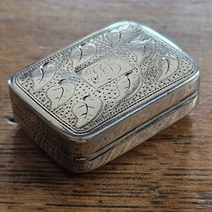 English Sterling Silver Vinaigrette Box by Matthew Linwood Antique Georgian 1810