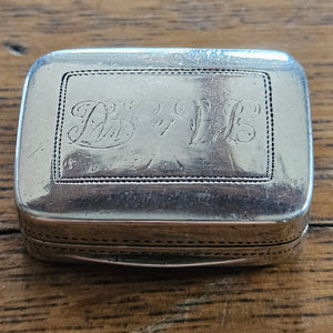 English Sterling Silver Vinaigrette Box by Matthew Linwood Antique Georgian 1810