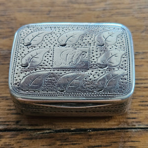 English Sterling Silver Vinaigrette Box by Matthew Linwood Antique Georgian 1810