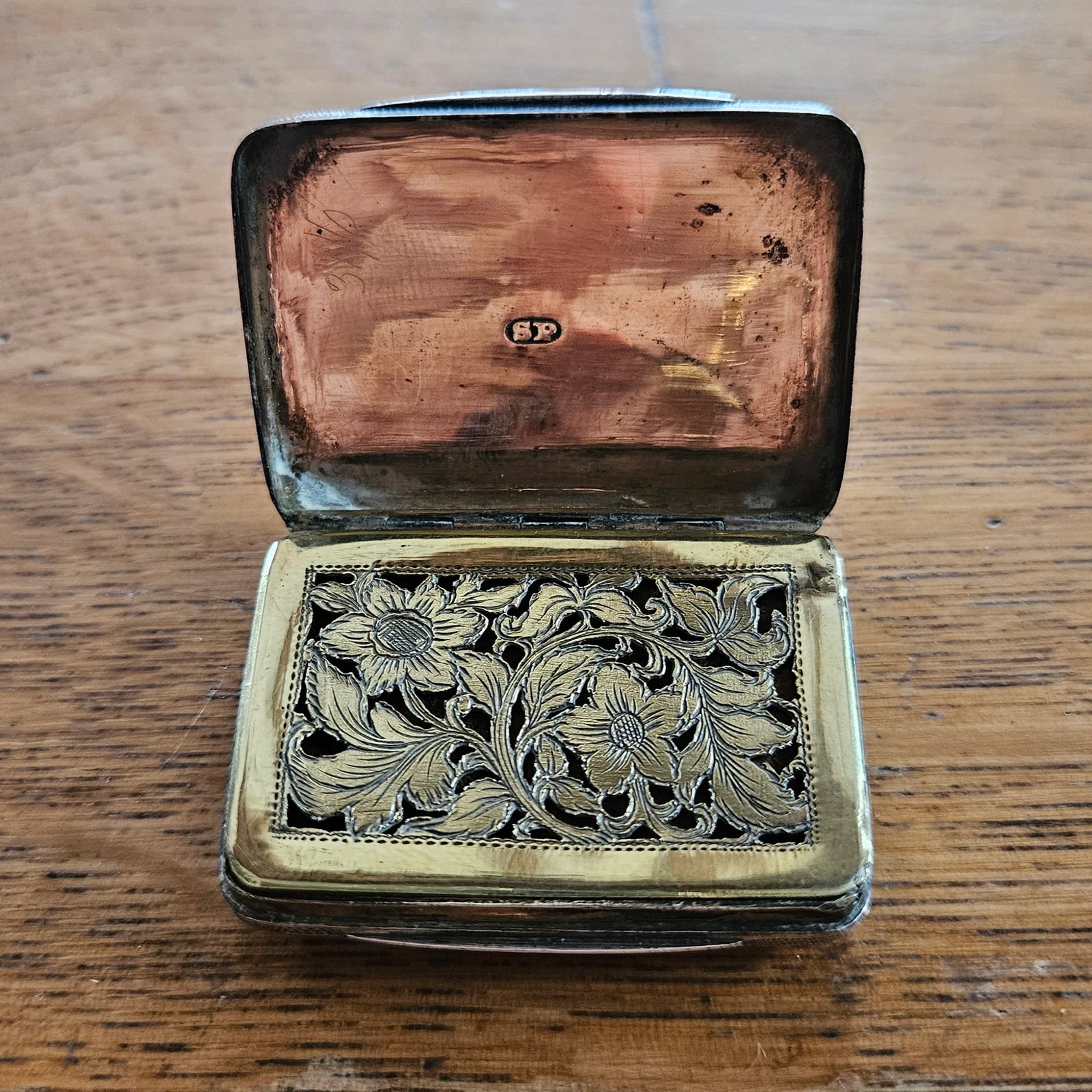 English Sterling Silver Vinaigrette Box Antique Georgian 1807 by Samuel Pemberton