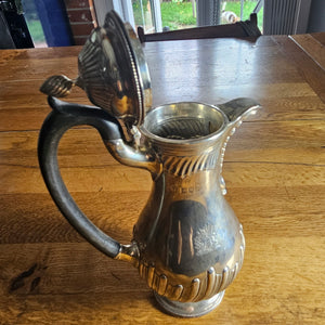 English Sterling Silver Water Jug by Charles Stuart Harris Bakelite Handle Antique Edwardian