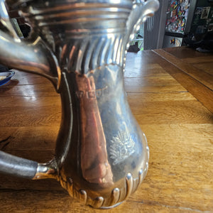 English Sterling Silver Water Jug by Charles Stuart Harris Bakelite Handle Antique Edwardian