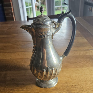English Sterling Silver Water Jug by Charles Stuart Harris Bakelite Handle Antique Edwardian