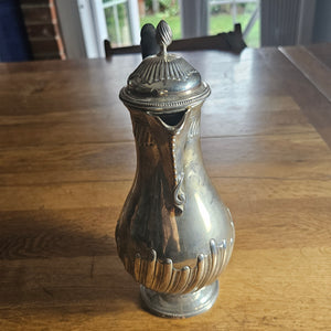 English Sterling Silver Water Jug by Charles Stuart Harris Bakelite Handle Antique Edwardian