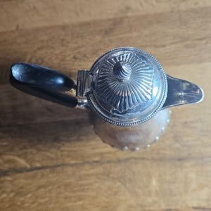 English Sterling Silver Water Jug by Charles Stuart Harris Bakelite Handle Antique Edwardian