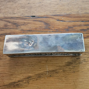 French Sterling Silver Toothpick Box Hunting Scene Antique Victorian c1890