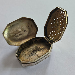 Georgian 1813 Sterling Silver Vinaigrette Box by Joseph Wilmore Antique