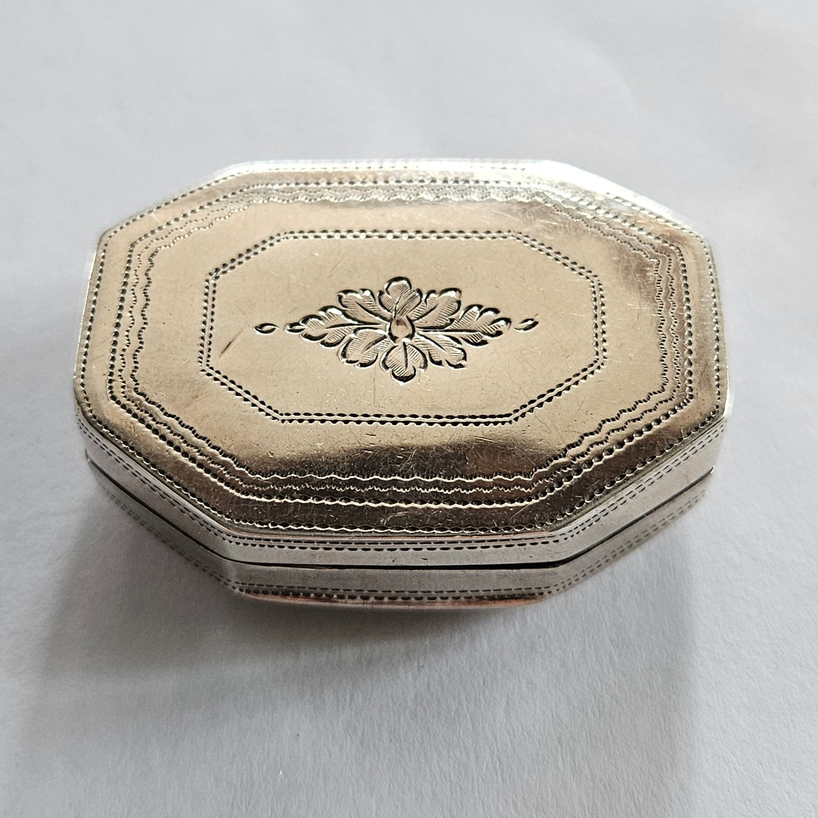 Georgian 1813 Sterling Silver Vinaigrette Box by Joseph Wilmore Antique