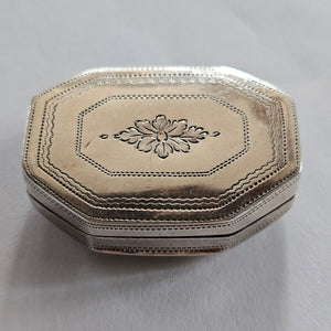 Georgian 1813 Sterling Silver Vinaigrette Box by Joseph Wilmore Antique